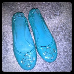 Teal Tory Burch flats size 7